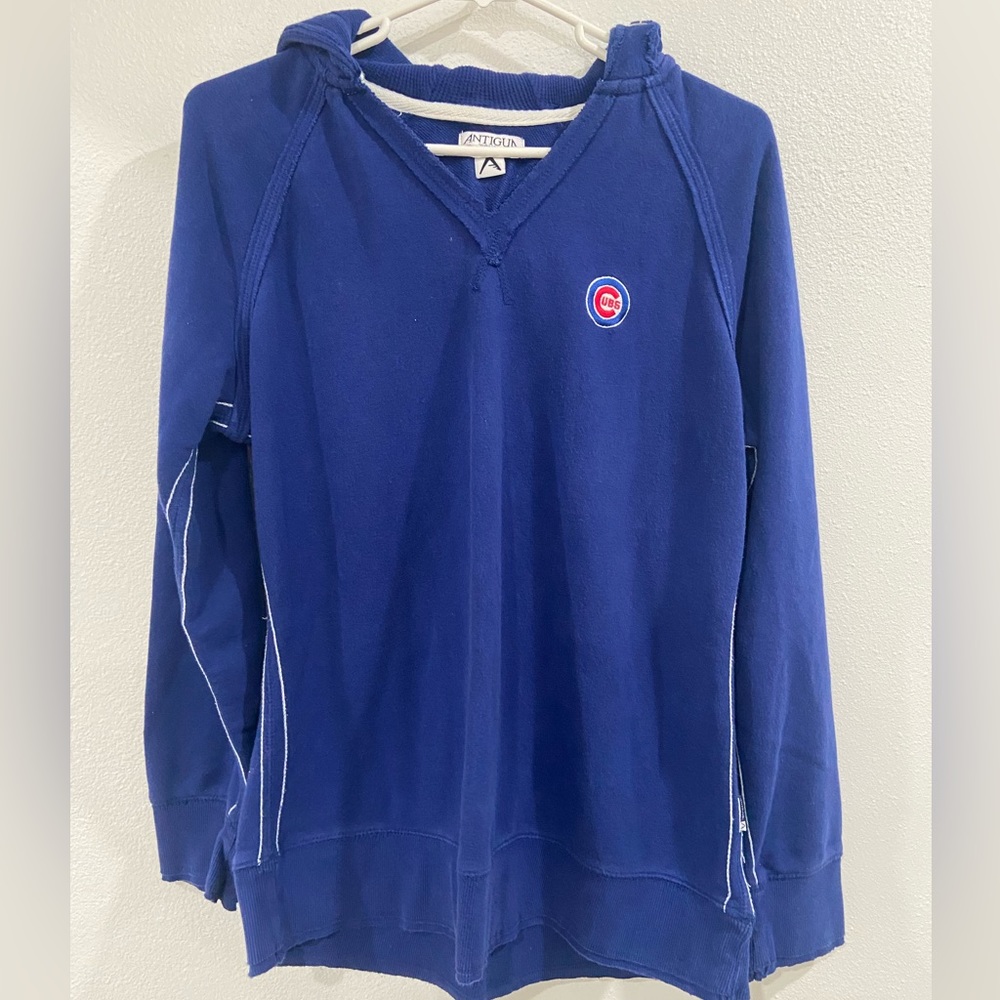 Antigua Women’s Blue Long Sleeve‎ Chicago Cubs Fleece Pullover  Size Large